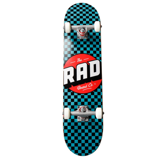 RAD Checkers Progressive Skateboard Set (7.25"|czarny/tyrkusowy)
