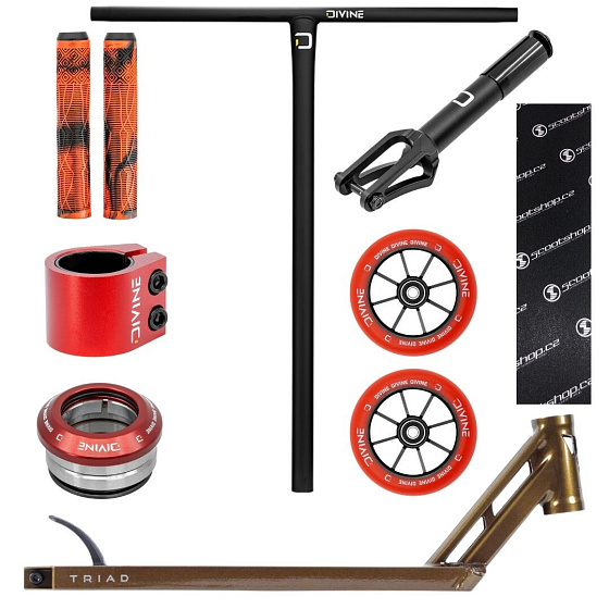 Hulajnoga freestyle Custom Divine X Triad Psychic V2 520mm Hellion czerwona