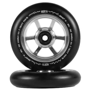 Kółka North Signal V2 110x24 mm Silver/Black Pu