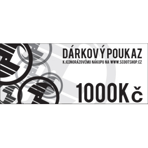 Bon podarunkowy w wysokości  1000 Kč