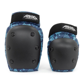 REKD Youth Heavy Duty Double Pad Set - czarny/niebieski - mały