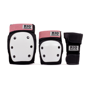 Rio Roller Triple Pad Set - czarny/różowy - duży