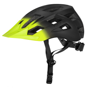 Spokey POINTER Kask rowerowy z LED oświetleniem 58-61 cm Czarny/Żółty
