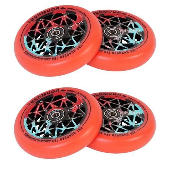 Opakowanie 1+1 Kółka Oath Bermuda 110mm Black/Teal/Red 4 szt.