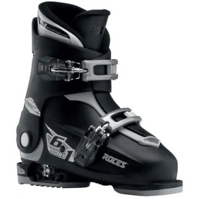Dziecięce buty narciarskie Roces Idea Up 6w1 z regulacją (19-22|czarne/srebrne)