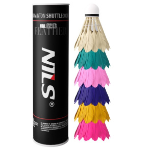 Piłeczki do badmintona NILS NBL6216 wielokolorowe 6 szt