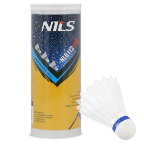 Białe piłeczki do badmintona NILS NL6113 LED 3szt