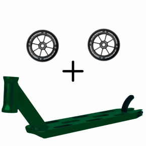 Set Deska Longway Kaiza+ 480mm Zelená X kolečka Scootshop.cz Spoked černé