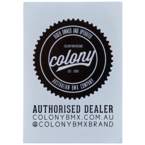 Naklejka autoryzowanego dealera Colony (biała)