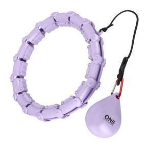 Hula-hoop do masażu ONE Fitness OHA02 z obciążnikami fioletowy