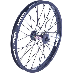 Przednie koło BMX Colony Pintour 20" (czarne/tęczowe)