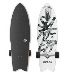 Longboard Street Surfing SHARK ATTACK Świetna biel