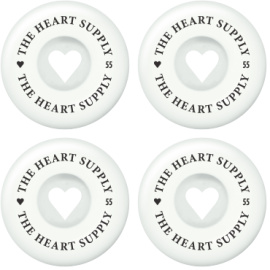 Kółka do rolek Heart Supply Clean Heart 4-Pack (55 mm|białe/czarne)