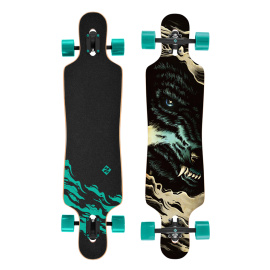 Street Surfing Wolf - artist series Longboard