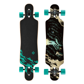 Street Surfing Wolf - artist series Longboard