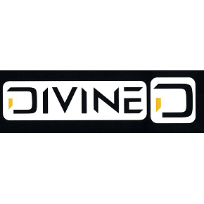 Małe białe naklejki Divine