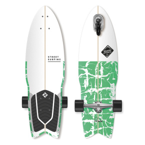 Longboard Street Surfing SHARK ATTACK 30” Psycho Green