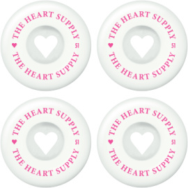 Kółka do rolek Heart Supply Clean Heart 4-Pack (51 mm|białe/różowe)