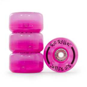 Rio Roller Light Up Wheels - Pink Frost - 58 mm x 33 mm