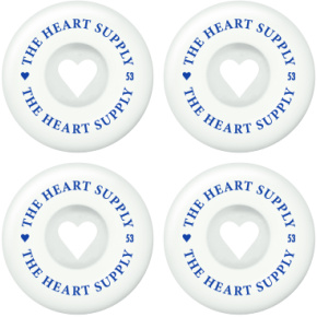 Kółka do rolek Heart Supply Clean Heart 4-Pack (53 mm|białe/niebieskie)