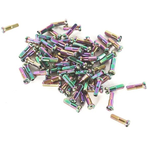 Colony BMX Wire Nipples 75-częściowy zestaw (Rainbow Anodise)