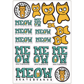 Meow Skateboards A4 Naklejki