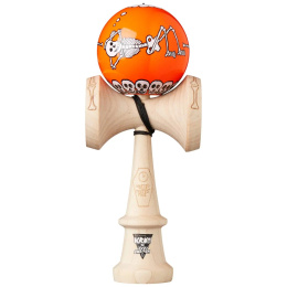 KROM x Jody Barton Kendama (Skeletons Orange Halloween Edition