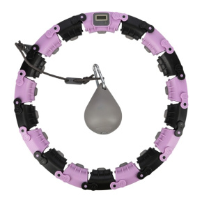 Hula-hoop do masażu Home FH03 z obciążnikami i licznikiem fioletowo-czarny