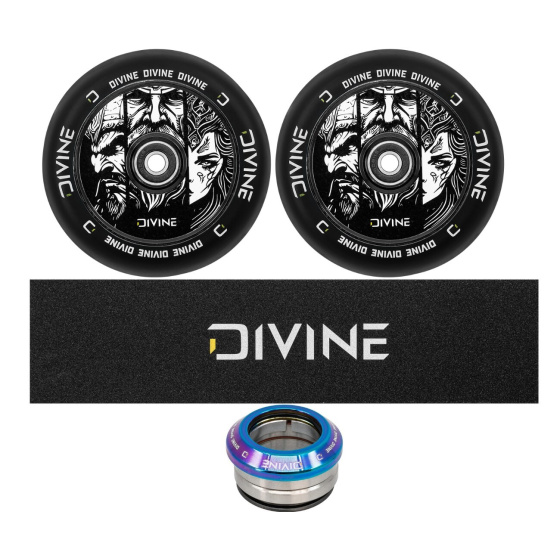 Zestaw 2 szt. kółek Divine 120 mm Hollowcore + Divine griptape + Divine headset