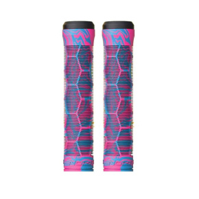 Chwyty do hulajnogi Fuzion Hex Pro różowy/niebieski