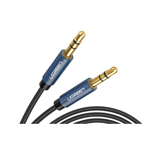 UGREEN stereo audio kabel 3.5mm jack 1m, modrý
