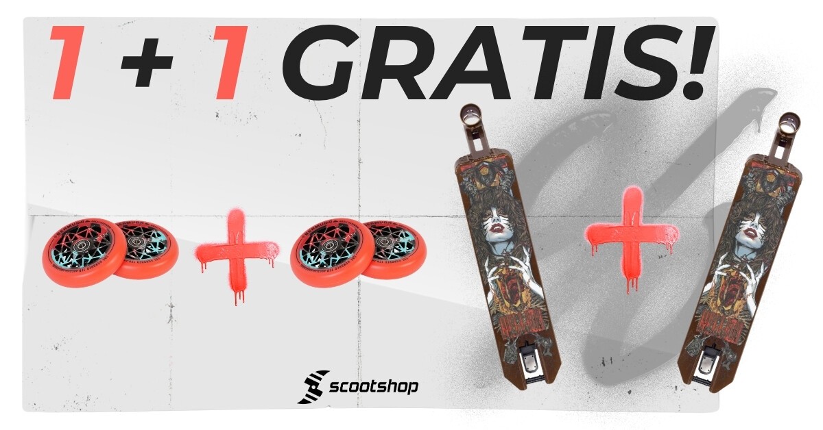 Promocja 1 + 1 gratis na decki, obejmy SCS i kółka
